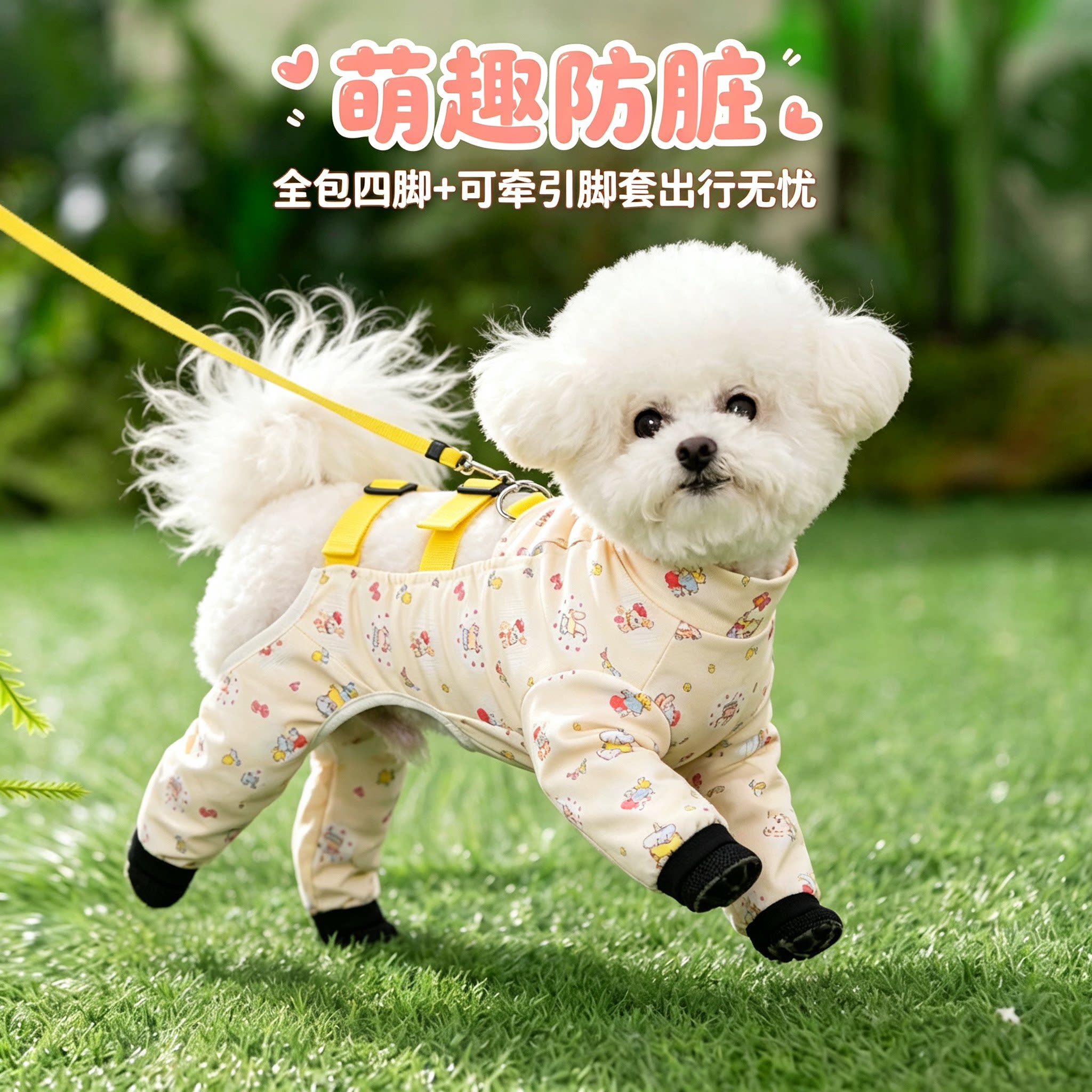 宠物狗狗外出水鞋小中大型犬四季舒适透气背带式鞋套防掉防脏防雨