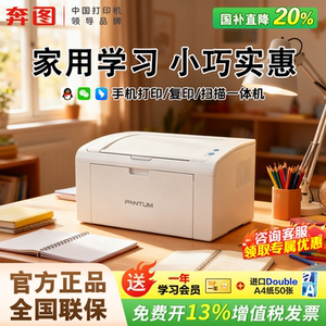 【家用】政府补贴20%奔图P2210W学习黑白激光打印机无线wifi手机连接小型迷你a4正品学生作业试卷办公室顺丰