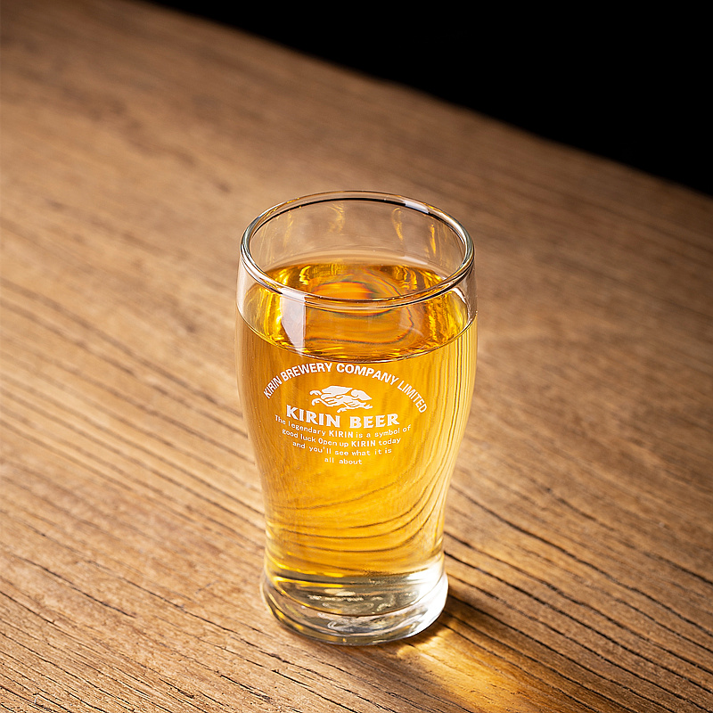 中古麒麟啤酒酒杯 家用耐热玻璃水杯 一口烈酒杯洋酒酒杯威士忌杯