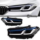 适用于18 23年宝马5系G30改双L大灯透镜大灯总成汽车造型信号灯