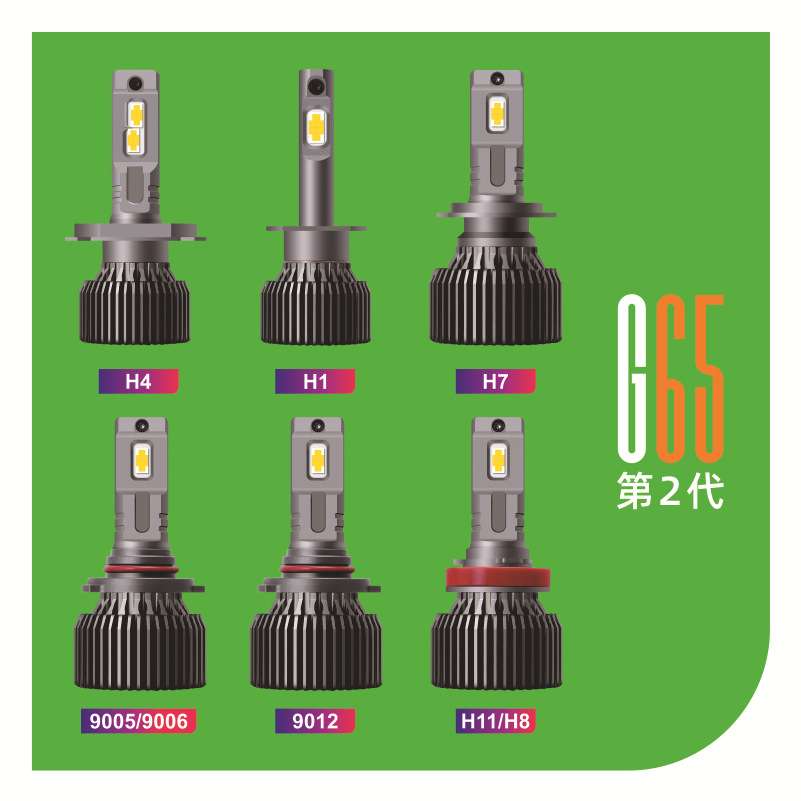 G65爆款汽车LED大灯H7150W远近一体超亮聚光12V24V通用双铜管
