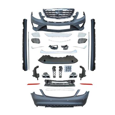 适用于14款奔驰s65MG改装大包围前后杠侧裙机盖叶子板改装大包围