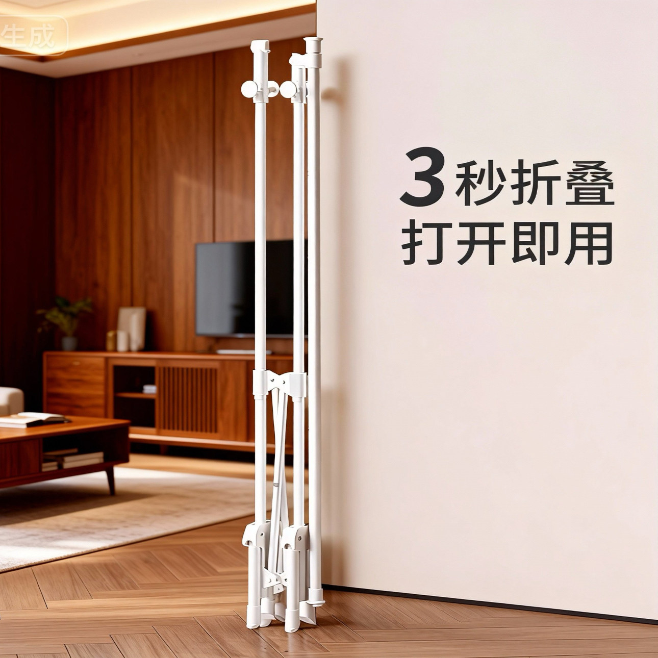 晾衣架室内家用落地折叠不占地方卧室挂衣架晾衣杆阳台凉衣架被子