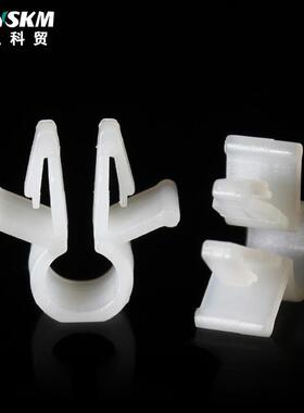 OCC圆形理线夹插销式电线固定座电缆固定扣黑色飞机头理线卡