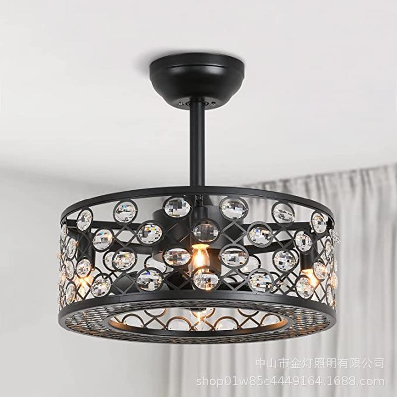 美式风扇灯工业风吸顶灯风扇吊灯复古吊扇商用电风扇餐厅仿古灯具