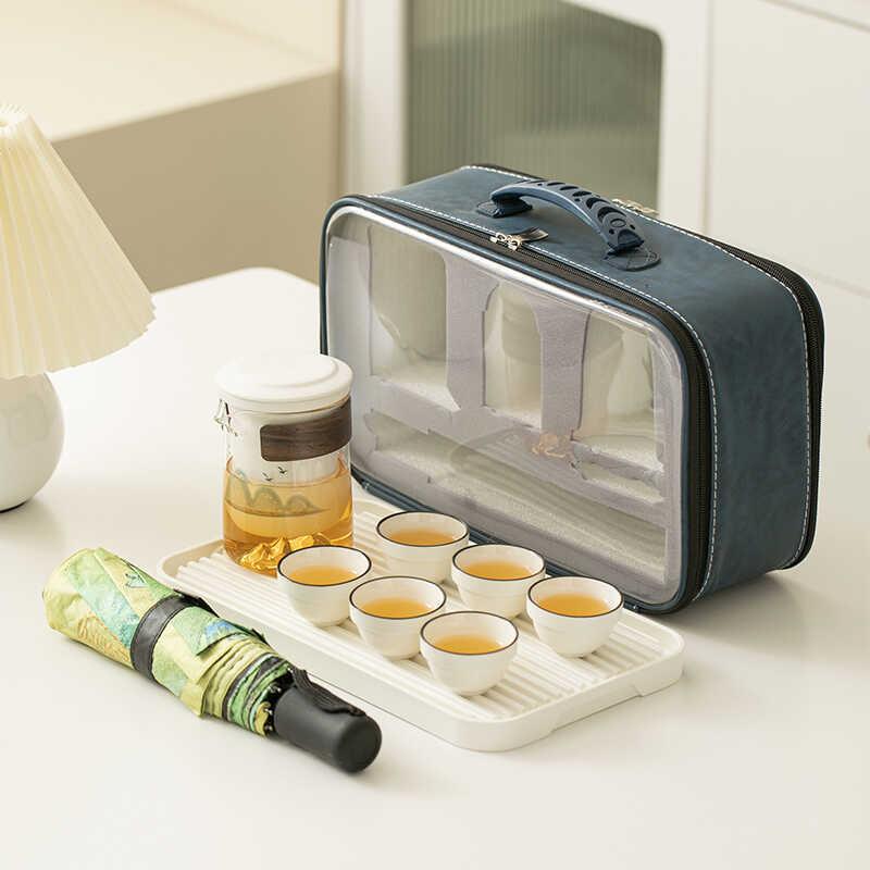 旅行茶具套装便携式包户外露营泡茶壶功夫小套装备车载快客杯