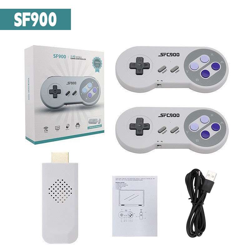 严选工厂SF900高清游戏机SFC电视无线双人内置4700+掌机