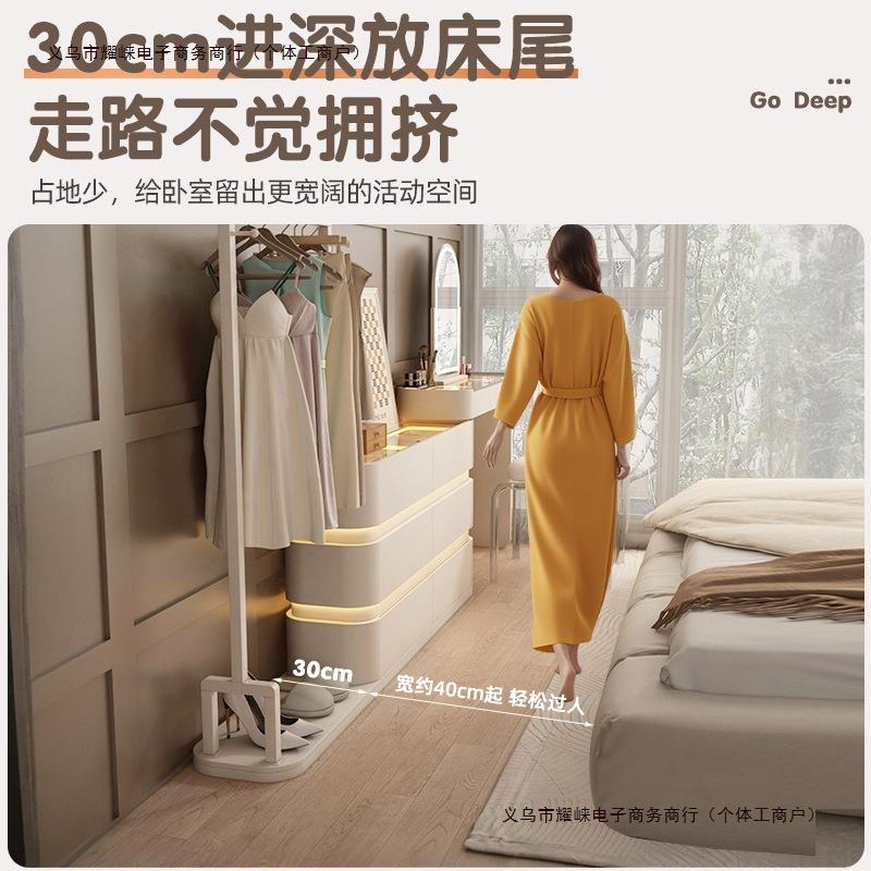 放挂衣架小户型衣帽架衣服伸缩邮化妆台一体梳包床尾翻盖斗柜包邮