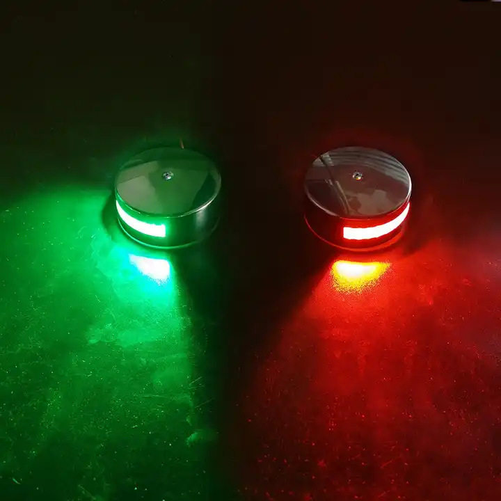 E011205红绿双色船头信号LED导航灯信号灯游艇船用不锈钢12VDC