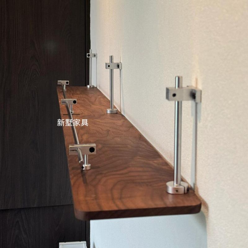 简约光轴不锈钢壁挂架置物架墙上陈列收纳架家用客厅展示架储物架