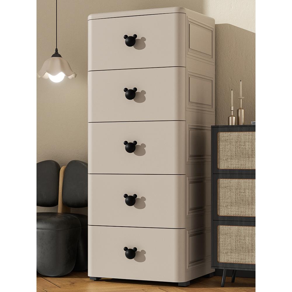 A10L加厚抽屉式收纳柜子卧室客厅床头置物柜家用五斗柜多层夹缝储