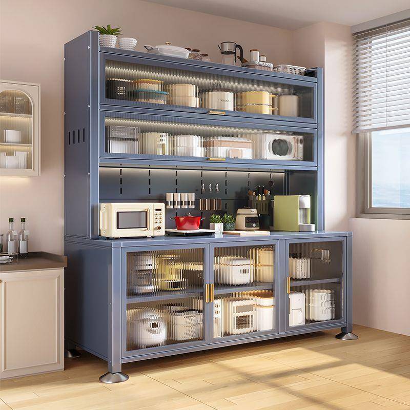 家用厨房橱柜置物架餐边储物柜落地多层烤箱微波炉多功能收纳柜
