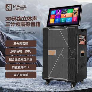 曼龙广场舞音响带显示屏幕户外k歌音箱唱ktv家用一体机话筒麦克风