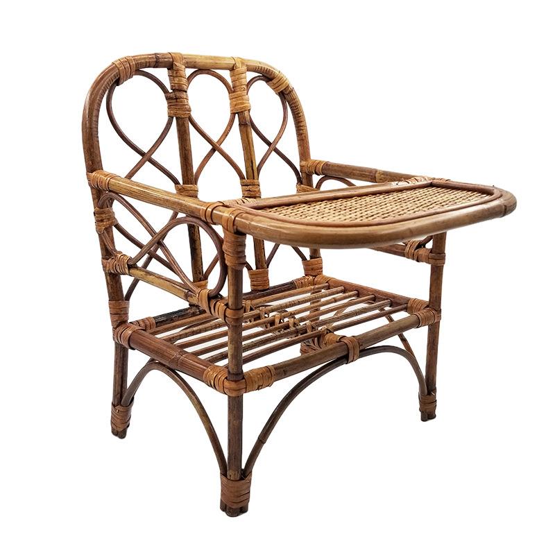 儿童新生儿摄影小道具写真宝宝拍照小床藤制篮子KD道具藤椅竹编