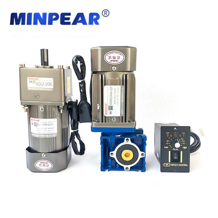 MINPEAR电机40W60W90W120W140W180W微型交流齿轮减速电机调速电机