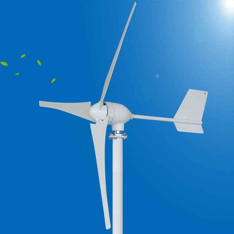 安徽家用风力发电机1KW48V800W24V阿拉善牧民养殖监控风能涡轮机