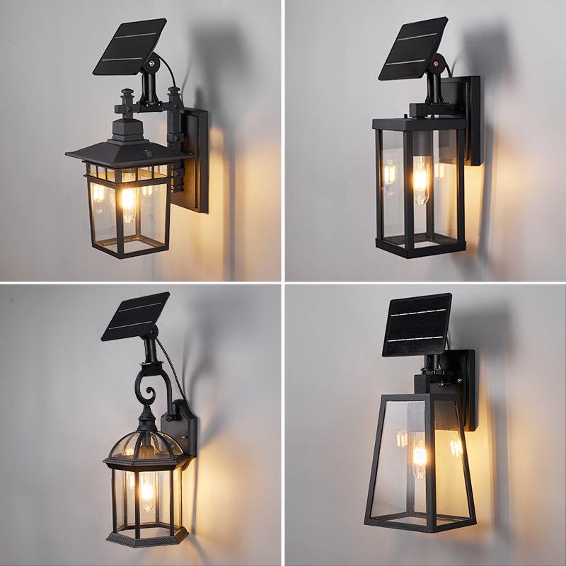 户外壁灯防水别墅庭院灯接电太阳能现代柱子大门两侧花园室外墙灯