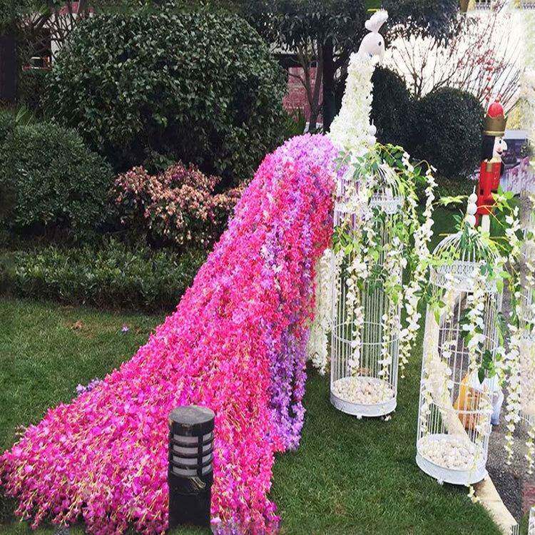 仿真绿雕仿真植物工艺绿雕人造草雕塑绢花孔雀造型五色草绿雕