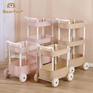 北欧多层置物收纳小推车可移动加厚带扶手结实耐用加深杂物整理架