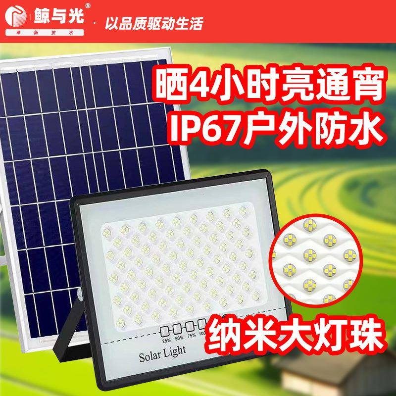 太阳能灯家用户外庭院灯天黑自动亮投光灯照明灯路灯一拖一led灯