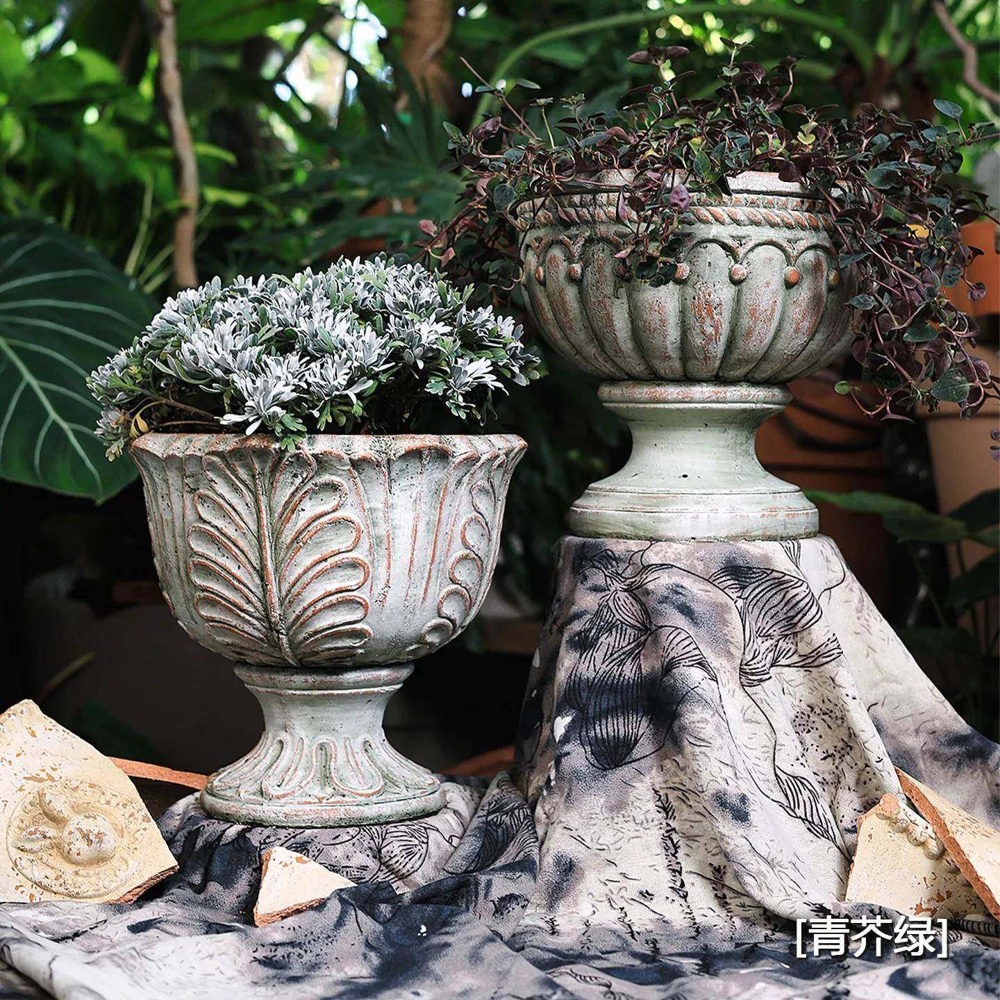 粗陶奖杯欧式花盆罗马柱摆件婚庆婚礼复古花园庭院阳台装饰,电子/电工,接线端子,淘宝优惠券,粉丝福利购,淘宝优惠卷