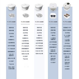 跨境折叠泡脚桶电动按o摩足浴盆全自动家用高深足浴桶一件代发