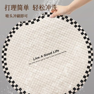 扇形淋浴房防滑圆形浴室地垫w洗手间防水地毯老人防摔隔水吸盘脚