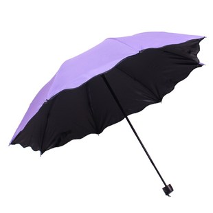 厂家遮c阳8骨手动遇水开花伞折叠黑胶广告伞防紫线晴雨两用伞