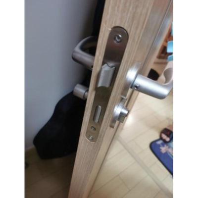 通用型家用木门锁换锁舌房间门旧门换锁不锈钢厕所可调节孔距房门