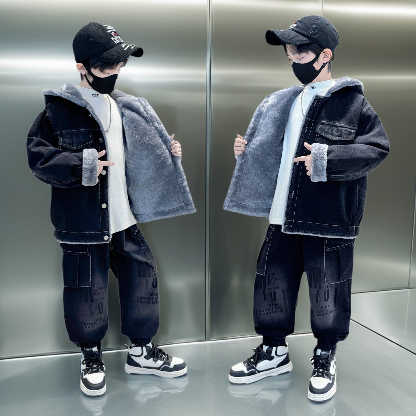 套装儿童装男童裤子冬装2024秋冬季新款外套男孩加绒加厚牛仔衣服,童装/婴儿装/亲子装,套装,淘宝优惠券,粉丝福利购,淘宝优惠卷