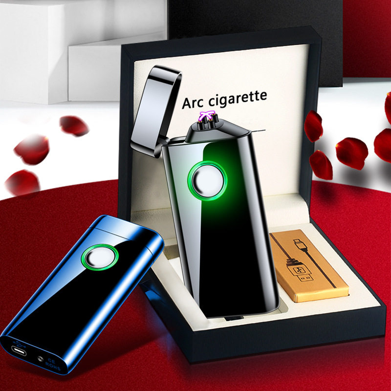 大容量电池USB Type-C充电打火机双火电弧/4色灯光电量显示点烟器,ZIPPO/瑞士军刀/眼镜,充电打火机,淘宝优惠券,粉丝福利购,淘宝优惠卷