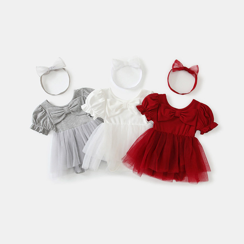 网纱包屁裙女婴儿a类2026夏季初生婴儿衣服宝宝满月百天周岁礼服