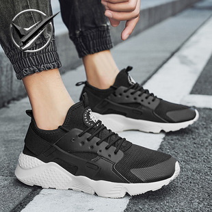 笑相迎外贸大码47男鞋经典白色网布轻便跑步运动男鞋子速卖通