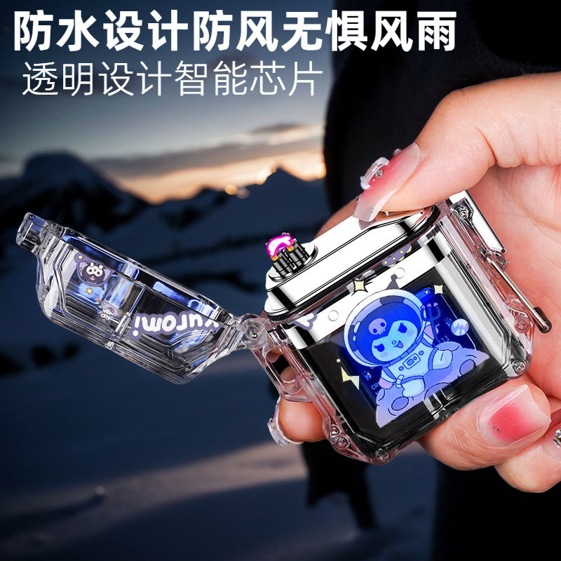 户外防水卡通透明机芯双火电弧草莓熊USB充电打火机点烟器朋克风,ZIPPO/瑞士军刀/眼镜,充电打火机,淘宝优惠券,粉丝福利购,淘宝优惠卷