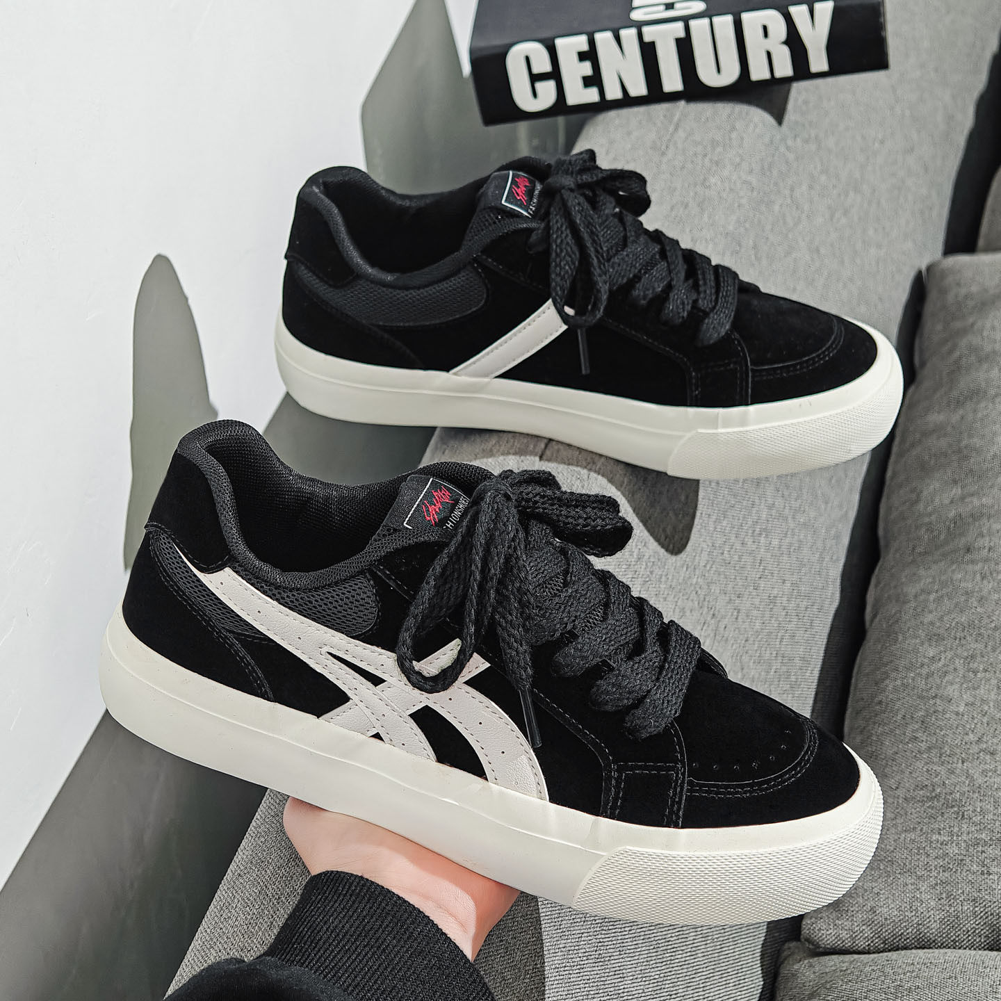 2025秋季新款男鞋子透气男士帆布鞋男复古运动滑板鞋时尚休闲潮鞋,流行男鞋,布鞋,淘宝优惠券,粉丝福利购,淘宝优惠卷