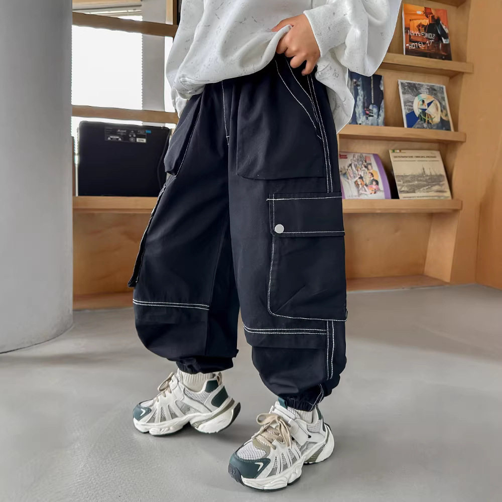 男童裤子春秋款2026新款大童春装男孩春季儿童痞帅炸街束脚工装裤,童装/婴儿装/亲子装,裤子,淘宝优惠券,粉丝福利购,淘宝优惠卷