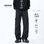 RIO美式 男士 潮牌机能登山冲锋长裤 FOG 加绒工装 裤 宽松直筒休闲裤