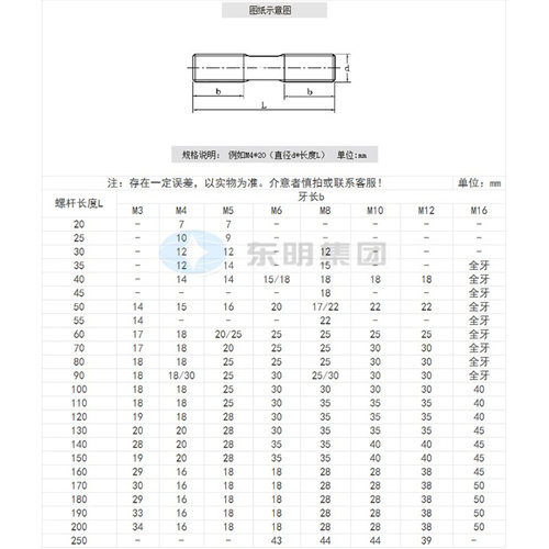 。304不锈钢GB901等长双头螺栓穿墙螺杆非标订做M6M8M10M12M16-M3