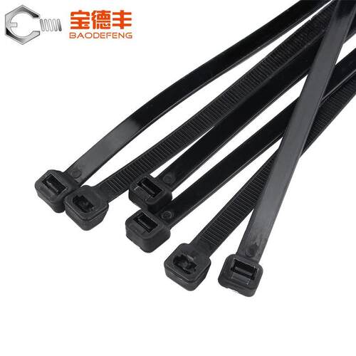 自锁式尼龙扎带 白色扎线带强力电线固定扣黑色塑料捆线束带国标
