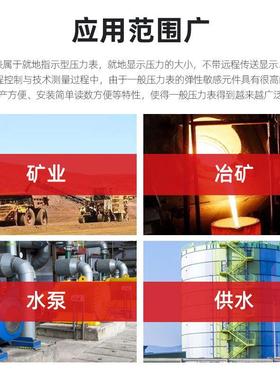 润能Y150压力表0-1.6MPa水压表油压表气压表压力容器真空表负压表