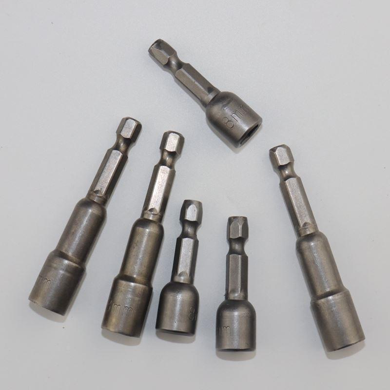 钻尾螺丝钻尾丝套筒头 强磁加长8mm9mm 5.5 6.3六角钻尾套筒批头