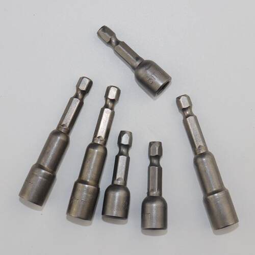 钻尾螺丝钻尾丝套筒头 强磁加长8mm9mm 5.5 6.3六角钻尾套筒批头