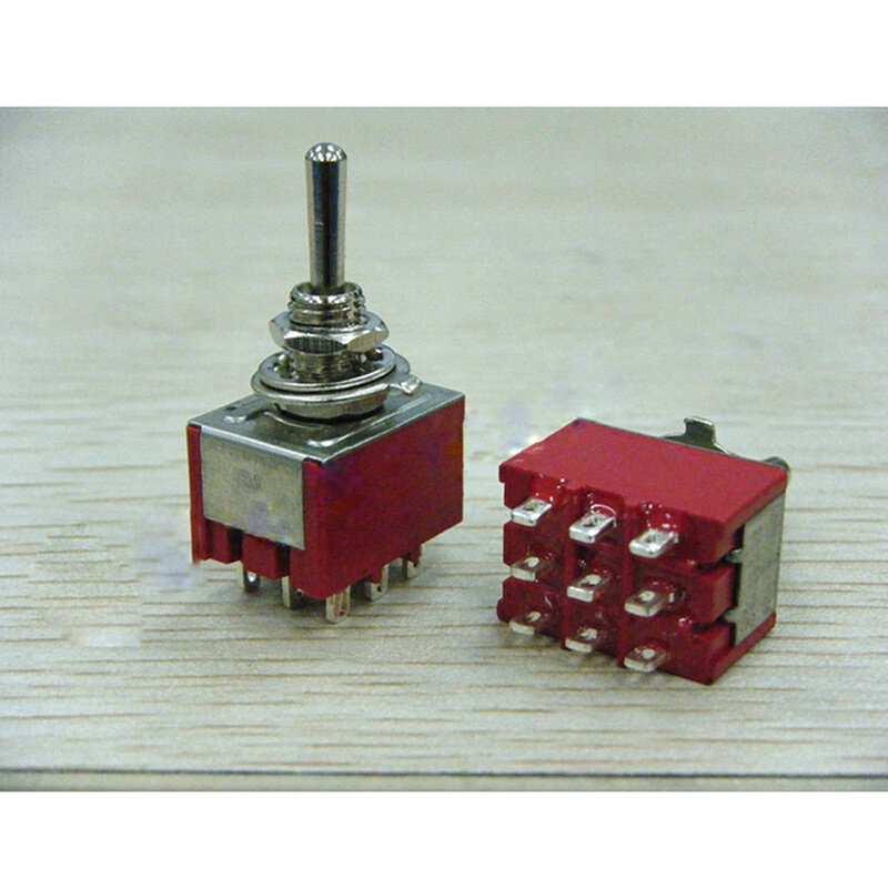 。钮子开关 2档9个脚 MTS- 302 摇臂开关 拨动开关 电源开关