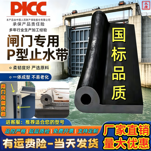 p型闸门密封条闸门胶皮水利橡胶闸门橡胶止水P20 P30 P45 p5060等