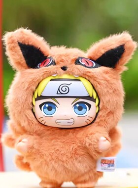 top toy火影忍者盲盒萌兽派对毛绒手办周边鸣人春野樱卡卡西公仔