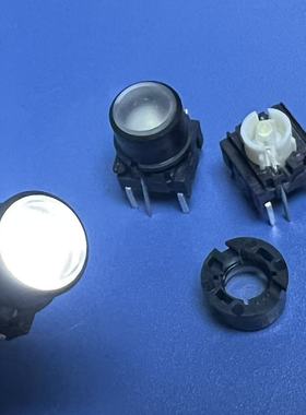 供类似于MEC 3FTH9长寿命度按键开关10x10mm插脚带灯轻触白发白色