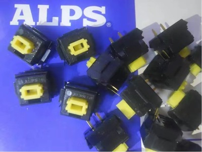 供应原装进口ALPS 机械式 键盘按键开关 WKUES1B010 黄杆黑杆无声