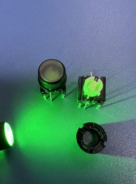 供类似于MEC 3FTH9长寿命度按键开关10x10mm插脚带灯轻触白发绿色