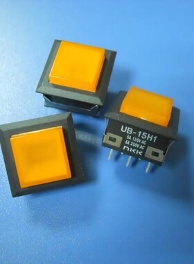 供应UB-15H1日本原装进口NKK开关 橙色 带灯复位功能按钮开关