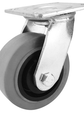 重型6寸脚轮4寸5寸8寸防静电脚轮灰色橡胶TPR导电静音轮